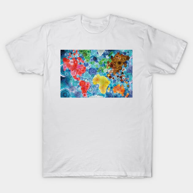 World Map T-Shirt by RachelEDesigns